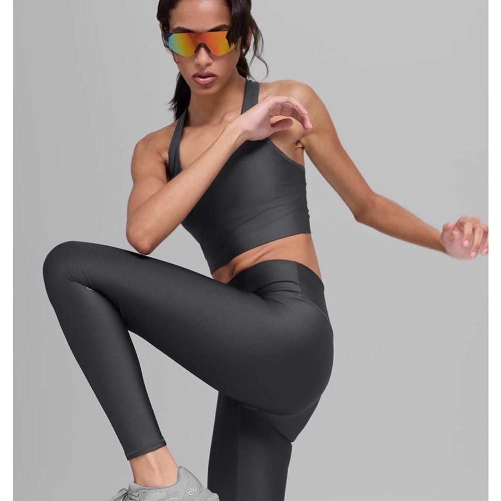 ALO XS 7/8 HIGH-WAIST AIRLIFT LEGGING Anthrocite Grey NWT!